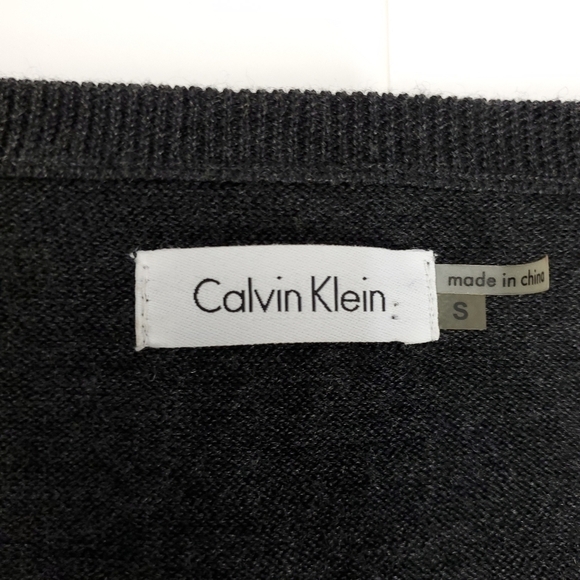 Calvin Klein Charcoal Grey Wool Sweater Dress - Picture 10 of 12